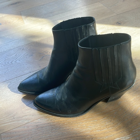 Golden Goose Sunset Western Boots in Embroidered Black Leather - Picture 4 of 10